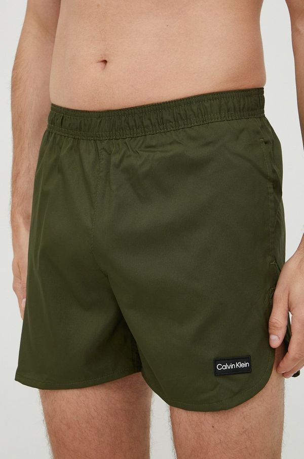 Calvin Klein Kratke hlače za kopanje Calvin Klein zelena barva