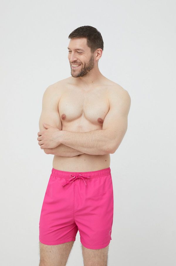 Superdry Kratke hlače za kopanje Superdry vijolična barva