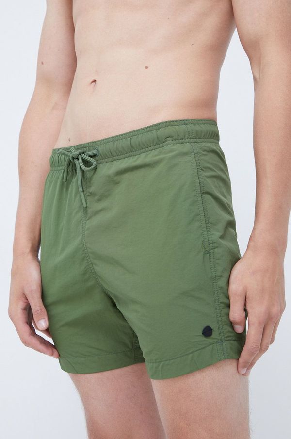Superdry Kratke hlače za kopanje Superdry zelena barva