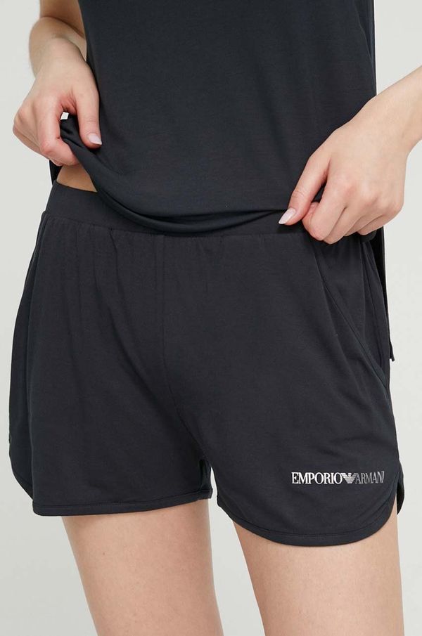 Emporio Armani Underwear Kratke hlače za na plažo Emporio Armani Underwear ženski, črna barva