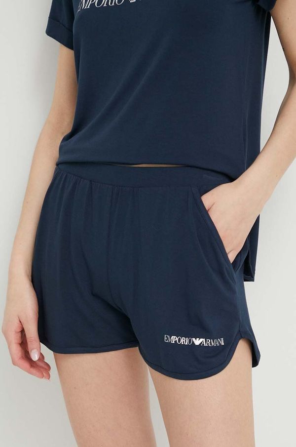 Emporio Armani Underwear Kratke hlače za na plažo Emporio Armani Underwear ženski, mornarsko modra barva