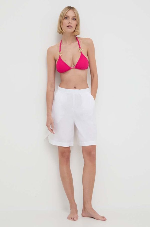 Max Mara Beachwear Kratke hlače za na plažo Max Mara Beachwear ženske, bela barva, 2416141019600