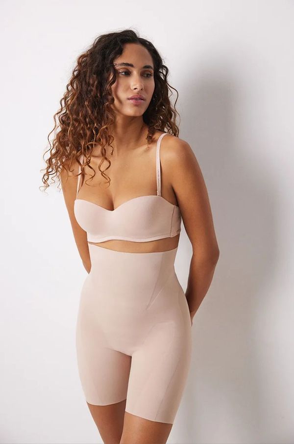 women'secret Kratke hlače za oblikovanje postave women'secret SHAPE MICRO BONDING ženske, bež barva, 5182794