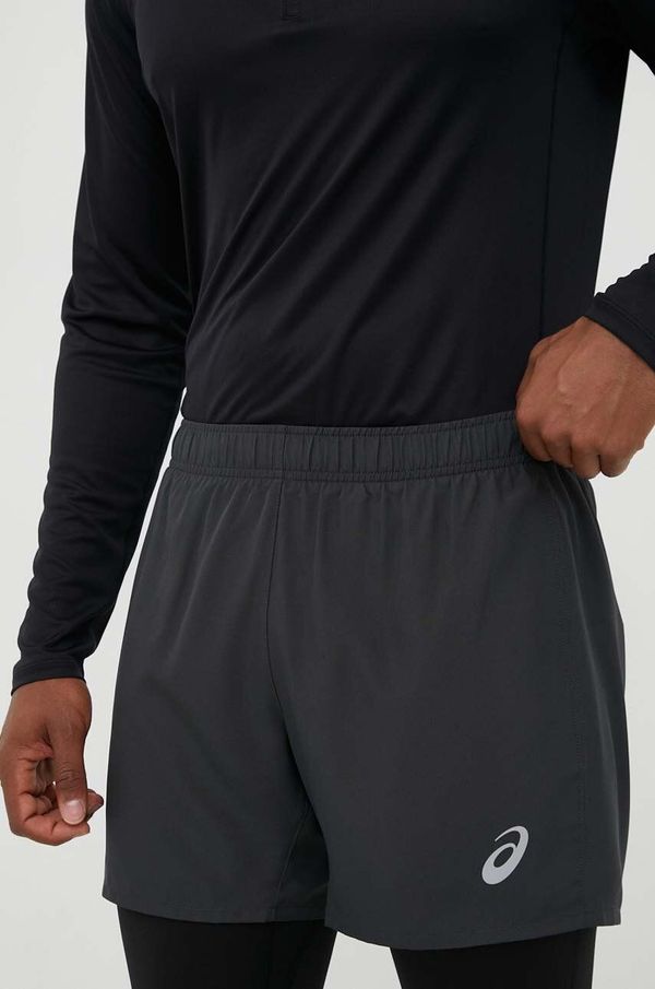 Asics Kratke hlače za tek Asics Core črna barva