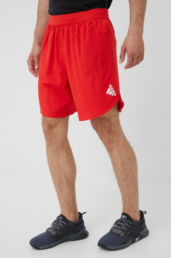 adidas Performance Kratke hlače za vadbo adidas Performance Designed For Training moške, rdeča barva