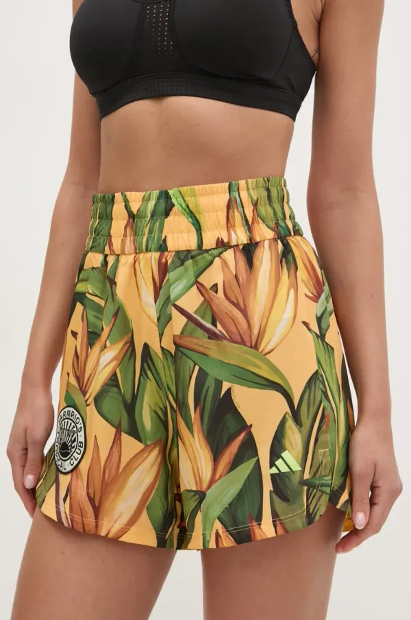 adidas Performance Kratke hlače za vadbo adidas Performance x Farm Rio rumena barva, JD6278
