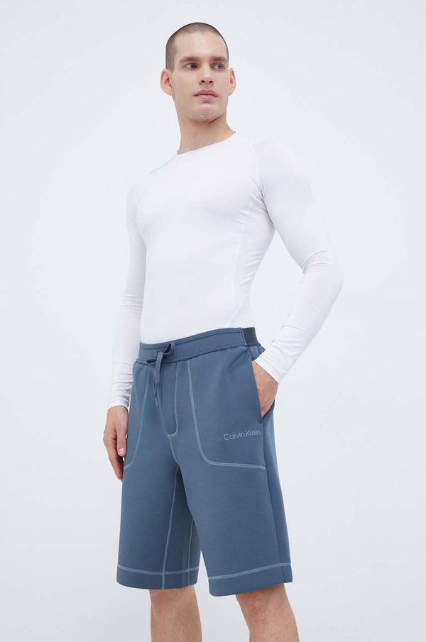 Calvin Klein Performance Kratke hlače za vadbo Calvin Klein Performance siva barva