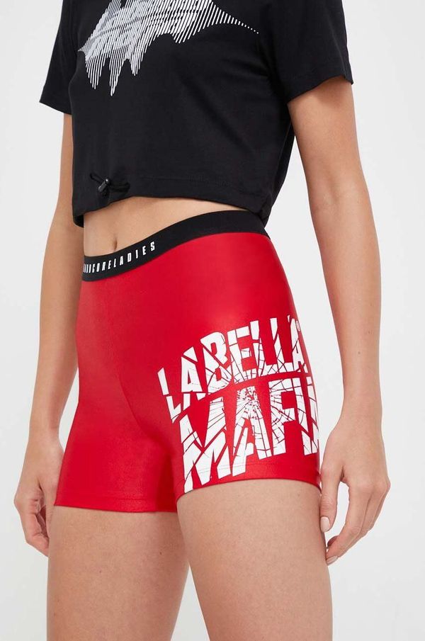 Labellamafia Kratke hlače za vadbo LaBellaMafia Hardcore Ladies rdeča barva