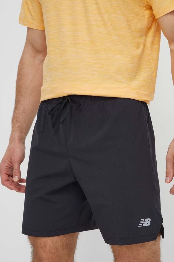 New Balance Kratke hlače za vadbo New Balance črna barva, MS41283BK