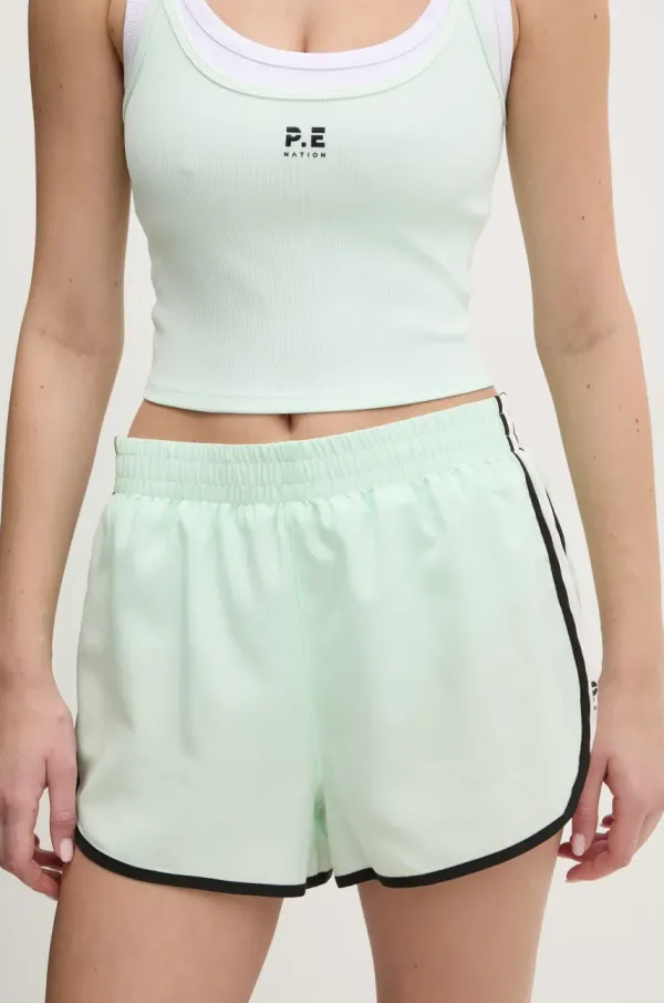 P.E Nation Kratke hlače za vadbo P.E Nation Preset bela barva, 243S252