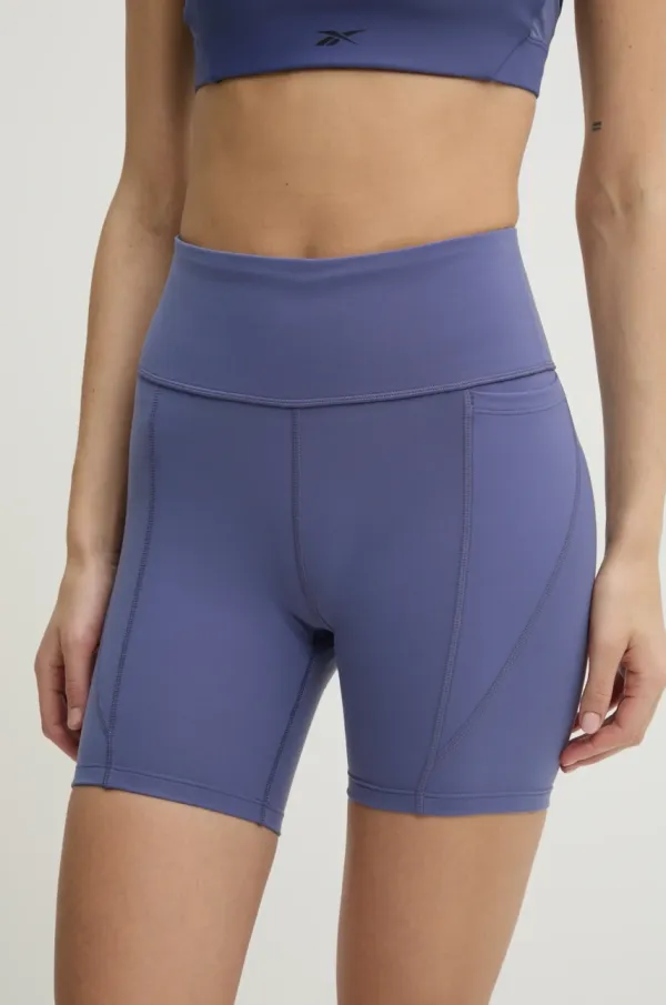 Reebok Kratke hlače za vadbo Reebok LUX Collection vijolična barva, 100214846
