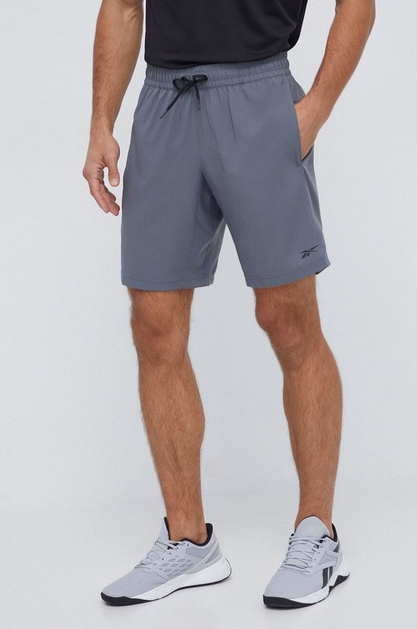 Reebok Kratke hlače za vadbo Reebok Workout Ready siva barva
