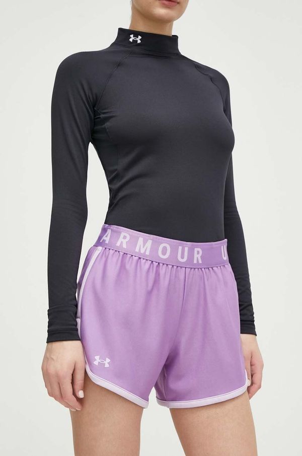 Under Armour Kratke hlače za vadbo Under Armour ženski, vijolična barva