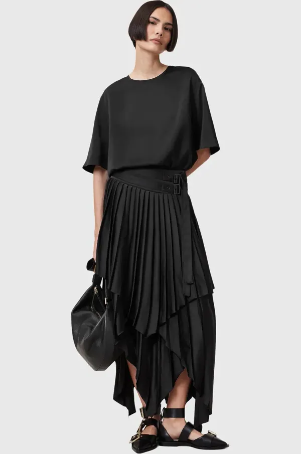 AllSaints Krilo AllSaints KAT črna barva, W060RC