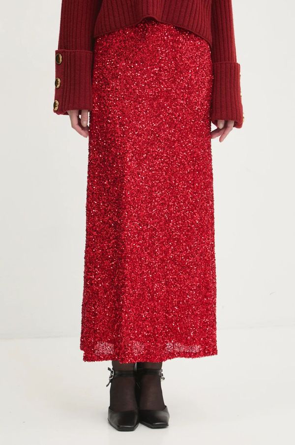 Never Fully Dressed Krilo Never Fully Dressed Dorris Skirts rdeča barva, NFDSK594