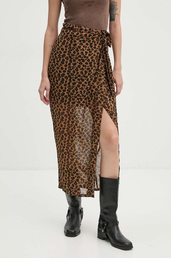 Never Fully Dressed Krilo Never Fully Dressed Leopard Sheer Jaspre bež barva, NL28362