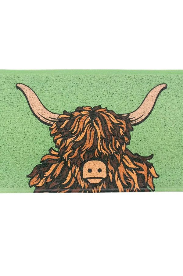 Artsy Doormats Krpa Artsy Doormats Highland Cow Door