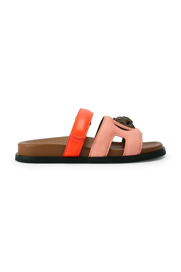 Kurt Geiger London Kurt Geiger London natikači z ravnim podplatom ženski semišasti Eagle Cut Out Sandal