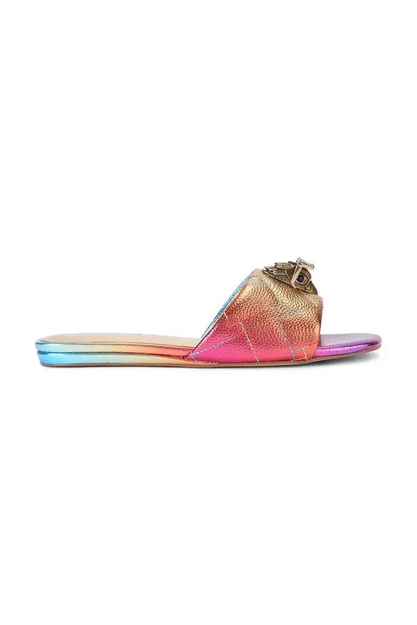 Kurt Geiger London Kurt Geiger London natikači z ravnim podplatom ženski usnjene Kensington Flat Sandal