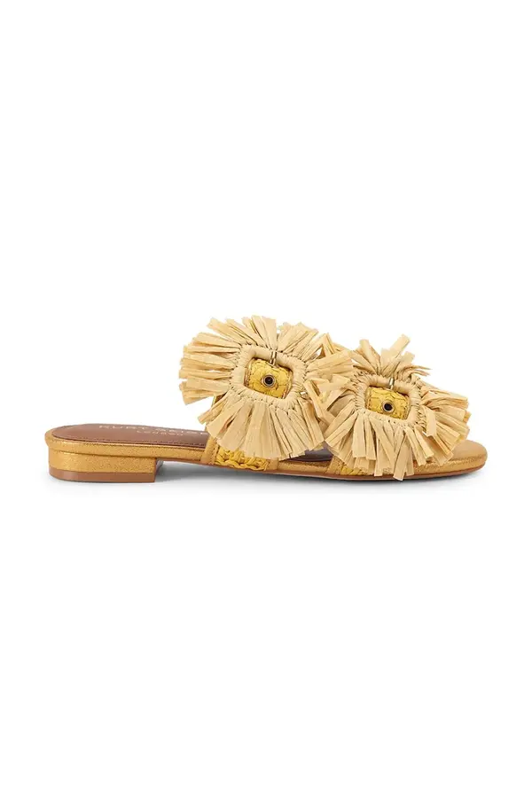 Kurt Geiger London Kurt Geiger London natikači ženski Raffia Buckle Flat Sdl