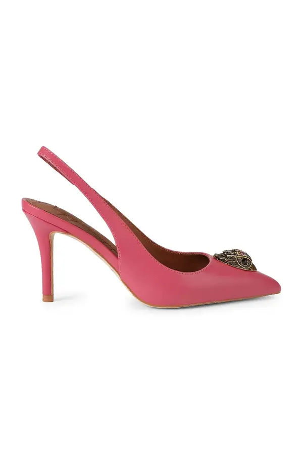 Kurt Geiger London Kurt Geiger London salonarji usnjeni Belgravia Sling 85 Pink Comb Leather