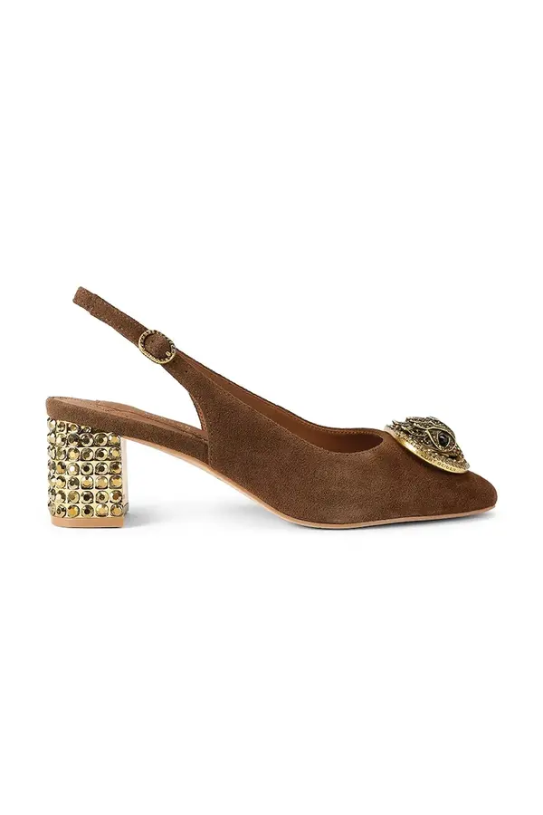 Kurt Geiger London Kurt Geiger London salonke z odprto peto iz semiša Chelsea Block Slingback