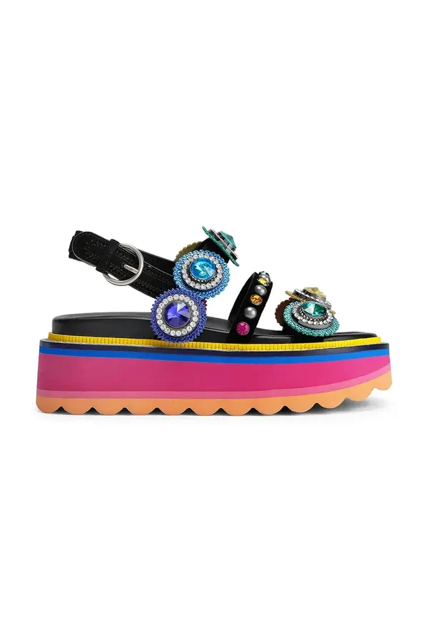 Kurt Geiger London Kurt Geiger London sandali s platformo ženski usnjeni Octavia Sling Flatform