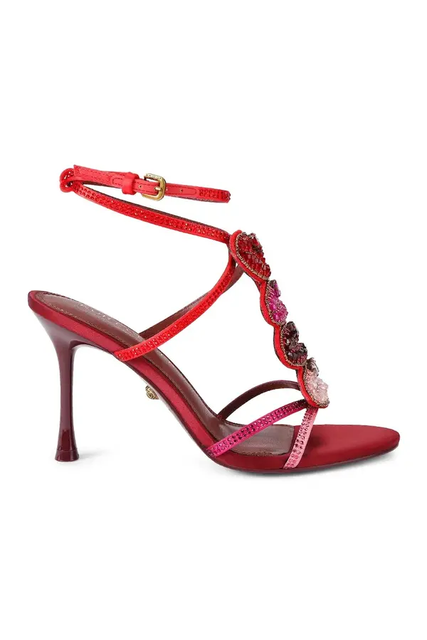 Kurt Geiger London Kurt Geiger London sandali z visoko peto Kiss Sandal Pink Comb Fabric