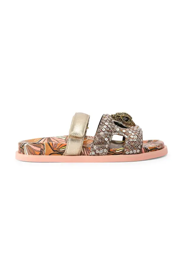 Kurt Geiger London Kurt Geiger London ženski natikači z ravnim podplatom Eagle Cut Out Sandal