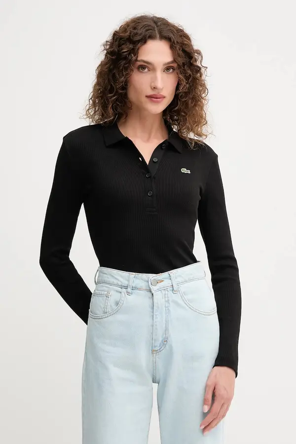 Lacoste Lacoste Bombažna majica z dolgimi rokavi Lacoste