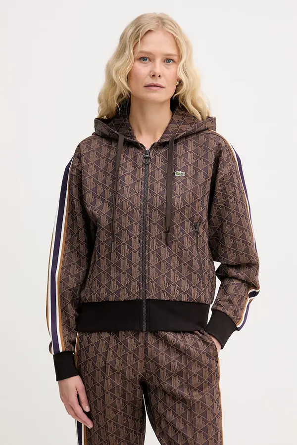 Lacoste Lacoste jopica s kapuco ženska z bombažem