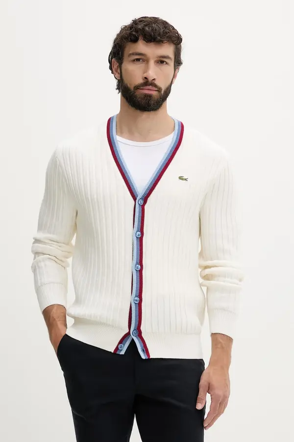 Lacoste Lacoste kardigan moški z volno