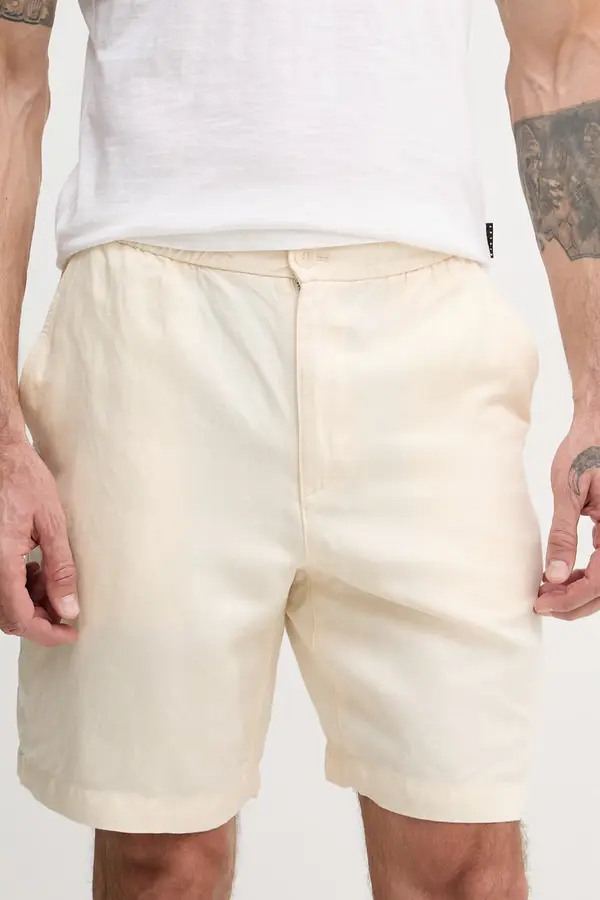 Lacoste Lacoste kratke hlače moške z lanom