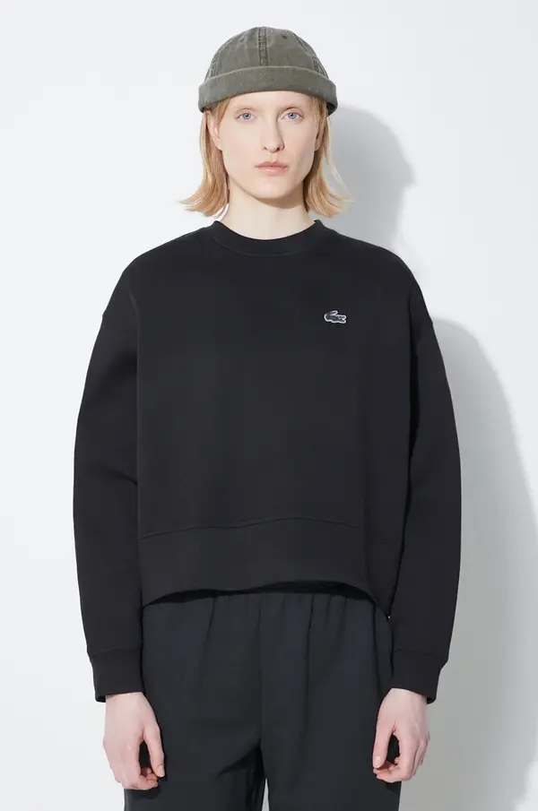 Lacoste Lacoste oversize pulover ženski z bombažem
