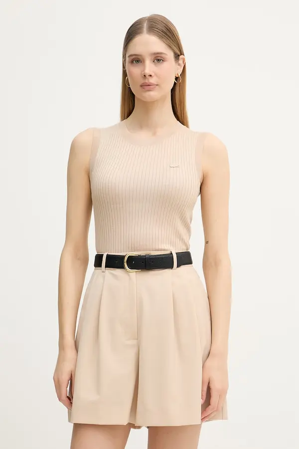 Lacoste Lacoste pleten top ženski lanen