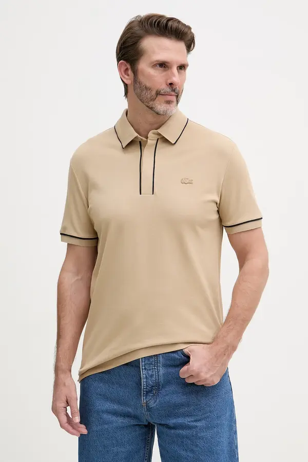 Lacoste Lacoste polo majica moška bombažna z elastanom