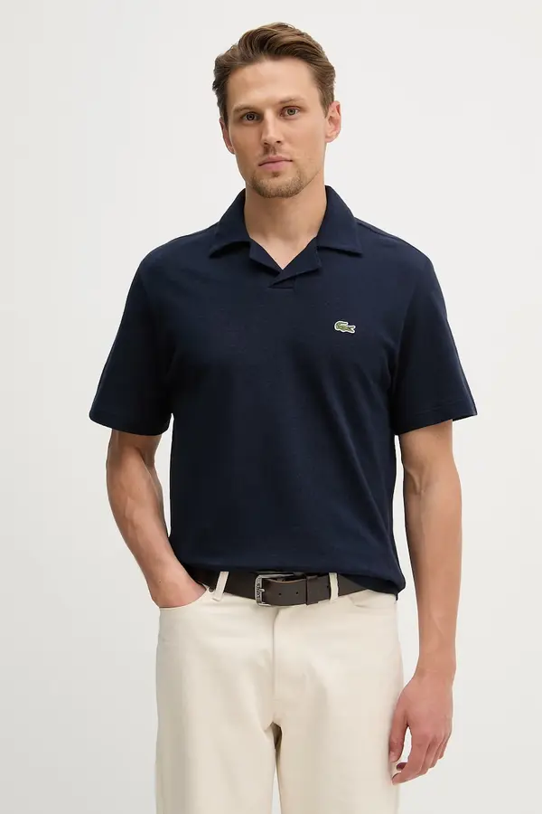 Lacoste Lacoste polo majica moška z dodatkom lanu