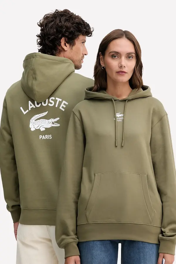 Lacoste Lacoste pulover s kapuco bombažen