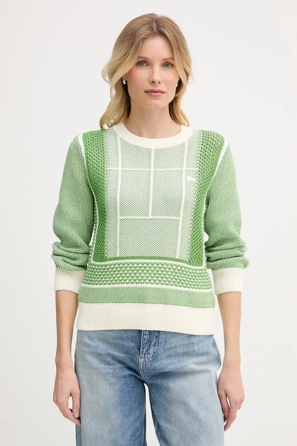 Lacoste Lacoste pulover ženski z bombažem