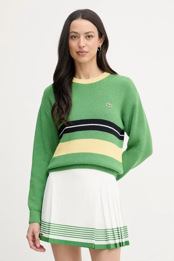 Lacoste Lacoste pulover ženski z dodatkom volne