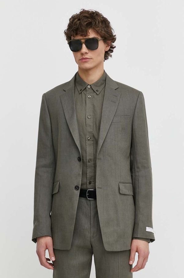 Tiger of Sweden Lanen suknjič Tiger Of Sweden Justinn zelena barva, T72167001