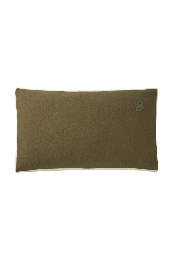BOSS Lanena dekorativna prevleka za blazino BOSS CLAYTON Dark kaki 31 x 55 cm