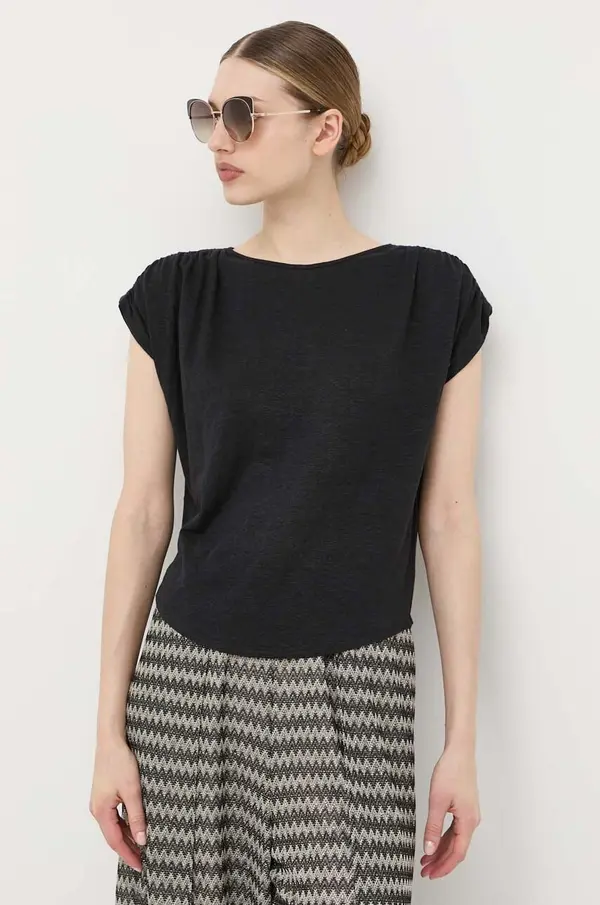 Max Mara Leisure Lanena kratka majica Max Mara Leisure