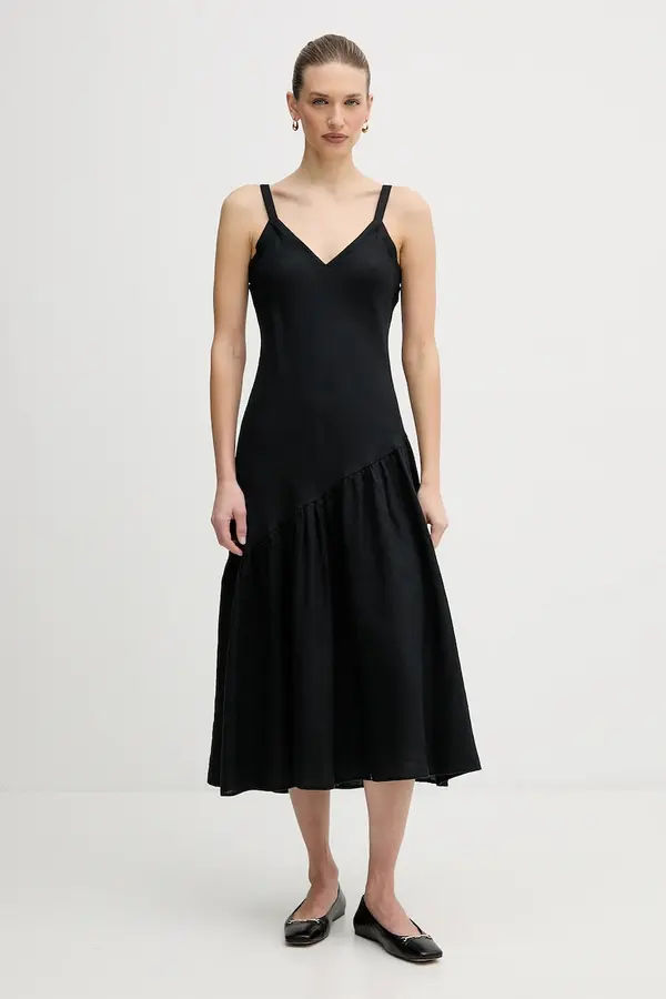 DKNY Lanena obleka Dkny