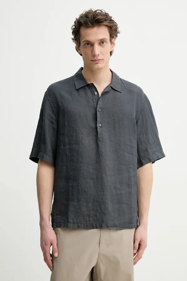 BARENA VENEZIA Lanena polo majica BARENA VENEZIA Camicia Mola