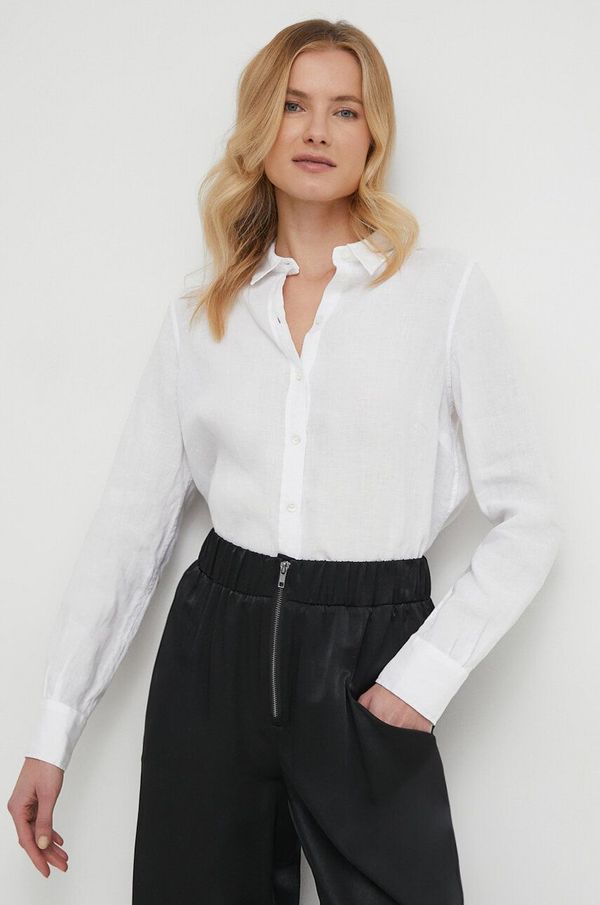 Mos Mosh Lanena srajca Mos Mosh bela barva