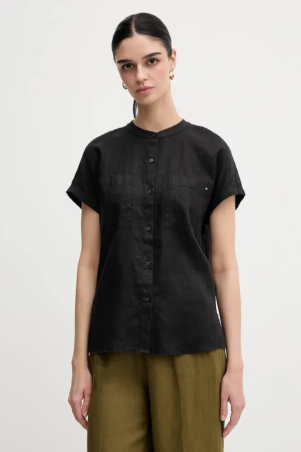 Tommy Hilfiger Lanena srajca Tommy Hilfiger