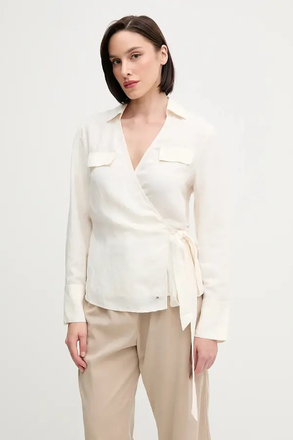 Tommy Hilfiger Lanena srajca Tommy Hilfiger