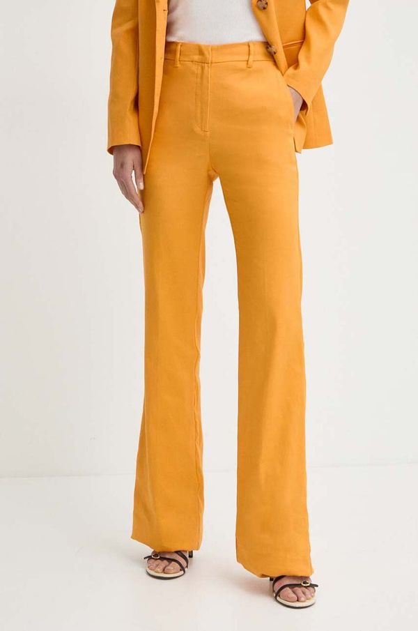 Marella Lanene hlače Marella oranžna barva, 2413131132200