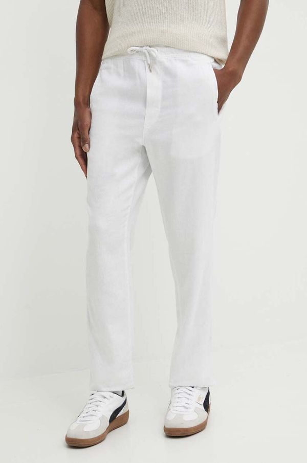 Solid Lanene hlače Solid bela barva